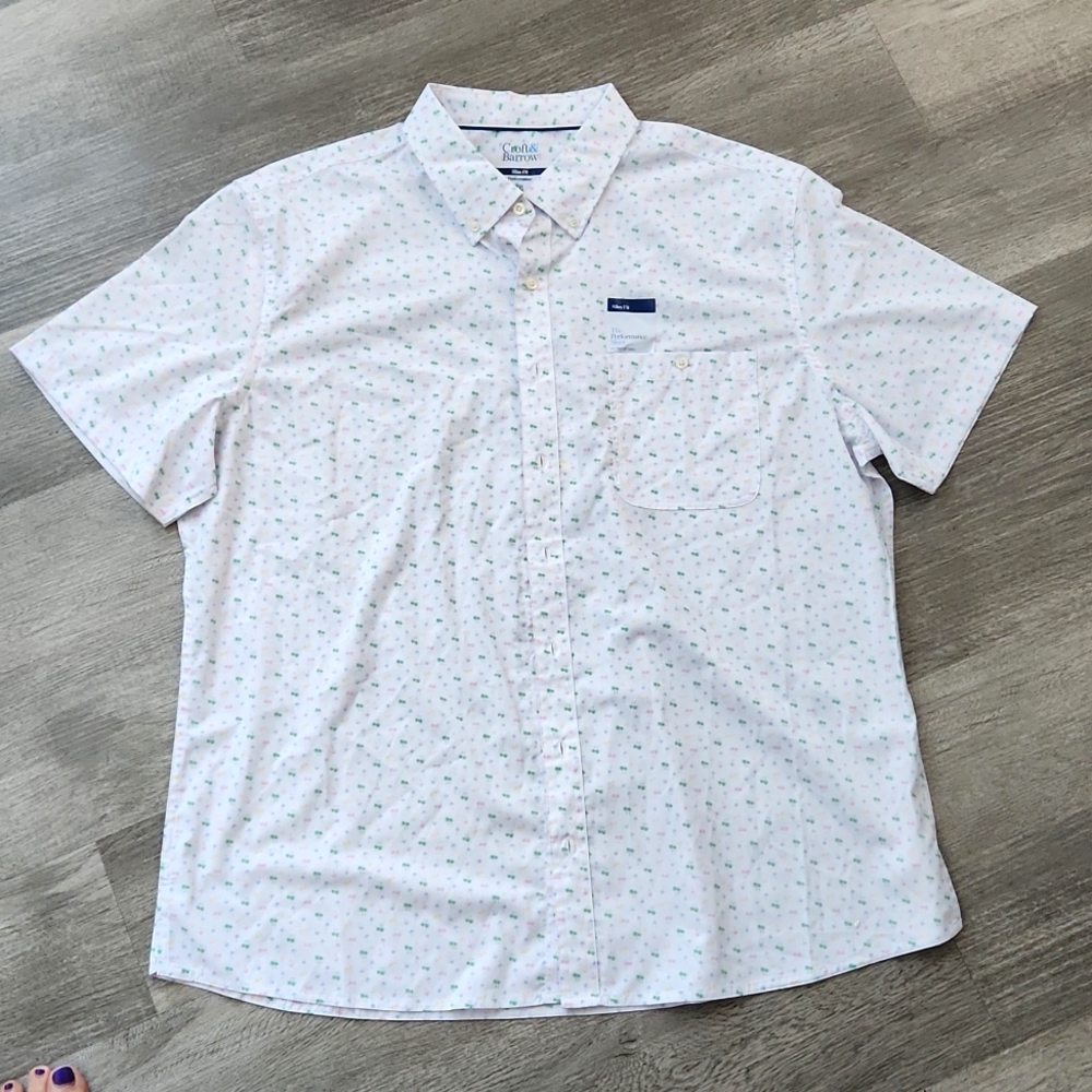 Palm Tree Croft & Barrow Performance Shirt XXL